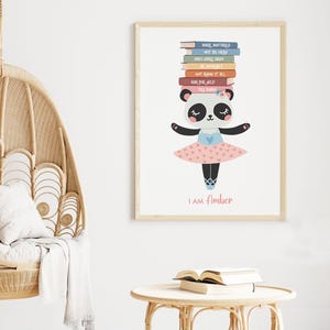 Positieve quotes voor meisjes, gepersonaliseerde motivatiekaart, kunst aan de muur babykamer, positieve berichten voor kinderen, educatieve poster klasinrichting