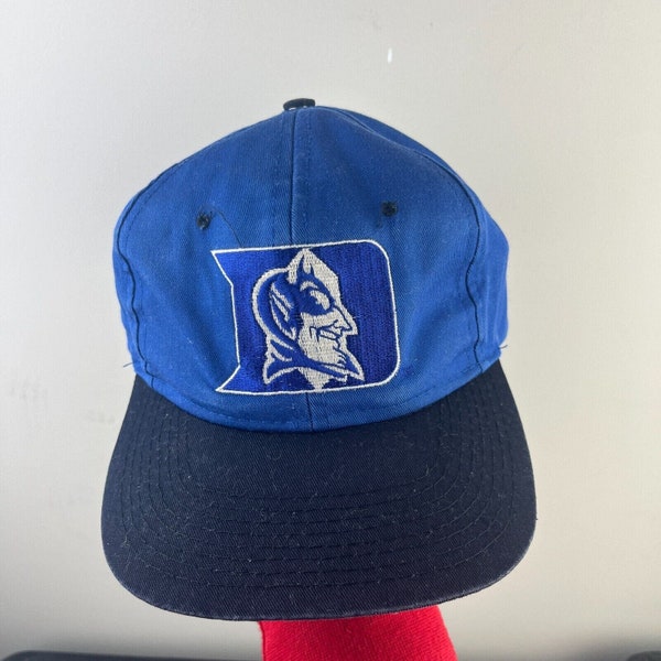 Vintage 90s Universidad de Duke Blue Devils Snapback Sombrero