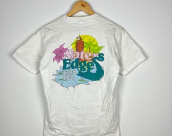 Vintage 90s Parrot Animal Trippy Nature T Shirt Medium