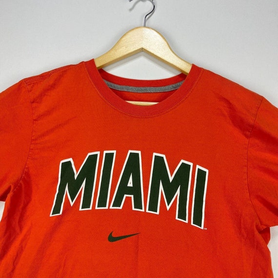 Vintage Y2K Nike Miami Hurricanes Mid Swoosh T Sh… - image 2