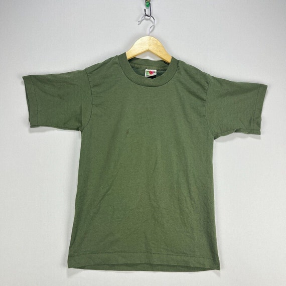 Vintage 90s Single Stitch Faded Blank T Shirt XS … - image 1