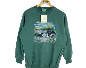 Sweat-shirt canard Nature Canada vintage des années 90 xL