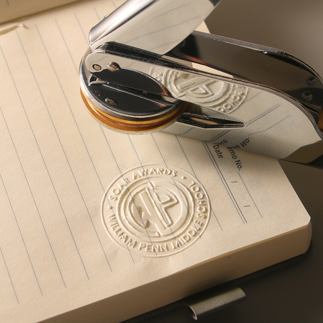 Personalized Embosser Stampcouple Name Embossera Delicate Etsy