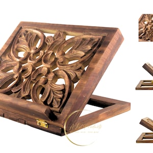 Wooden reading stand, holder made in India / wooden book stand / reading stand / book stand / book keeper/ book holder / reading book holder
