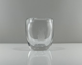 Etched crystal vase Kosta Boda, Vicke Lindstrand