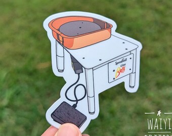 Clay Boss Pottery Wheel Sticker, Speedball Pottery Wheel Vinyl Sticker, Pottery Tool Sticker