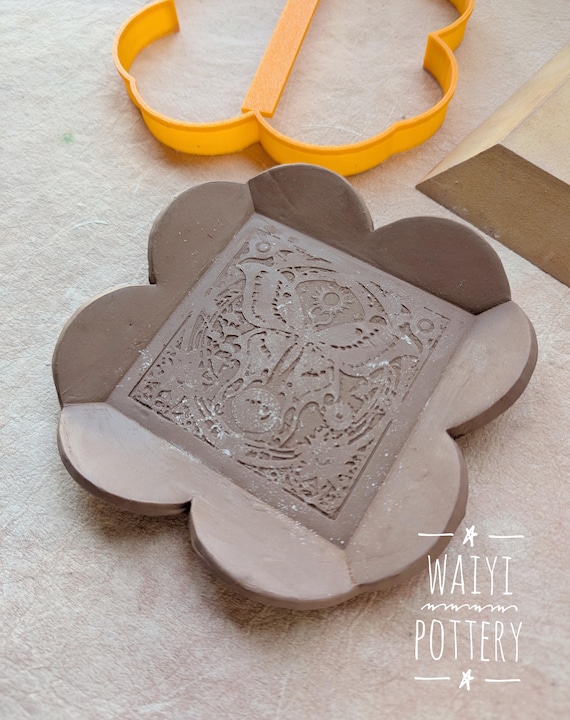 Pottery Template Cutter - Scalloped Circle - Clover Circle - Matches GR Forms 5" Circle & Square - Handbuild Cutters -  - 3D Pottery Tool