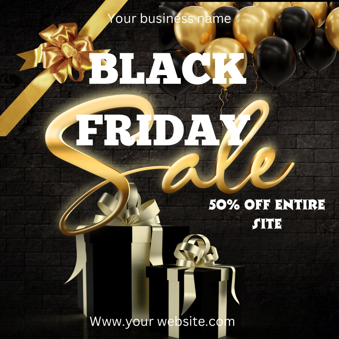Editable Canva Black Friday Sale Etsy