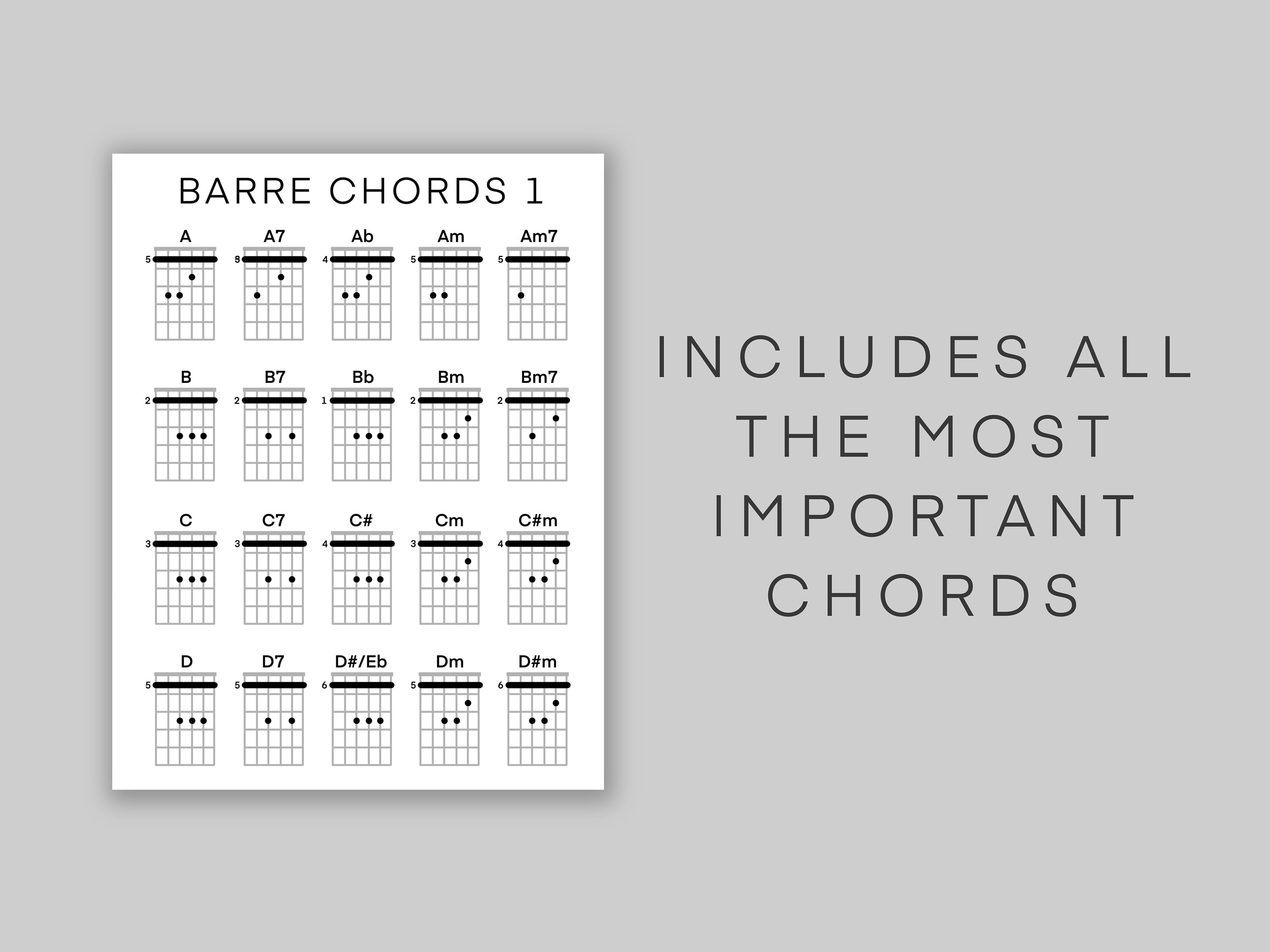 Guitar Chord Chart Printable Download Printable PDF Beginner Guitar