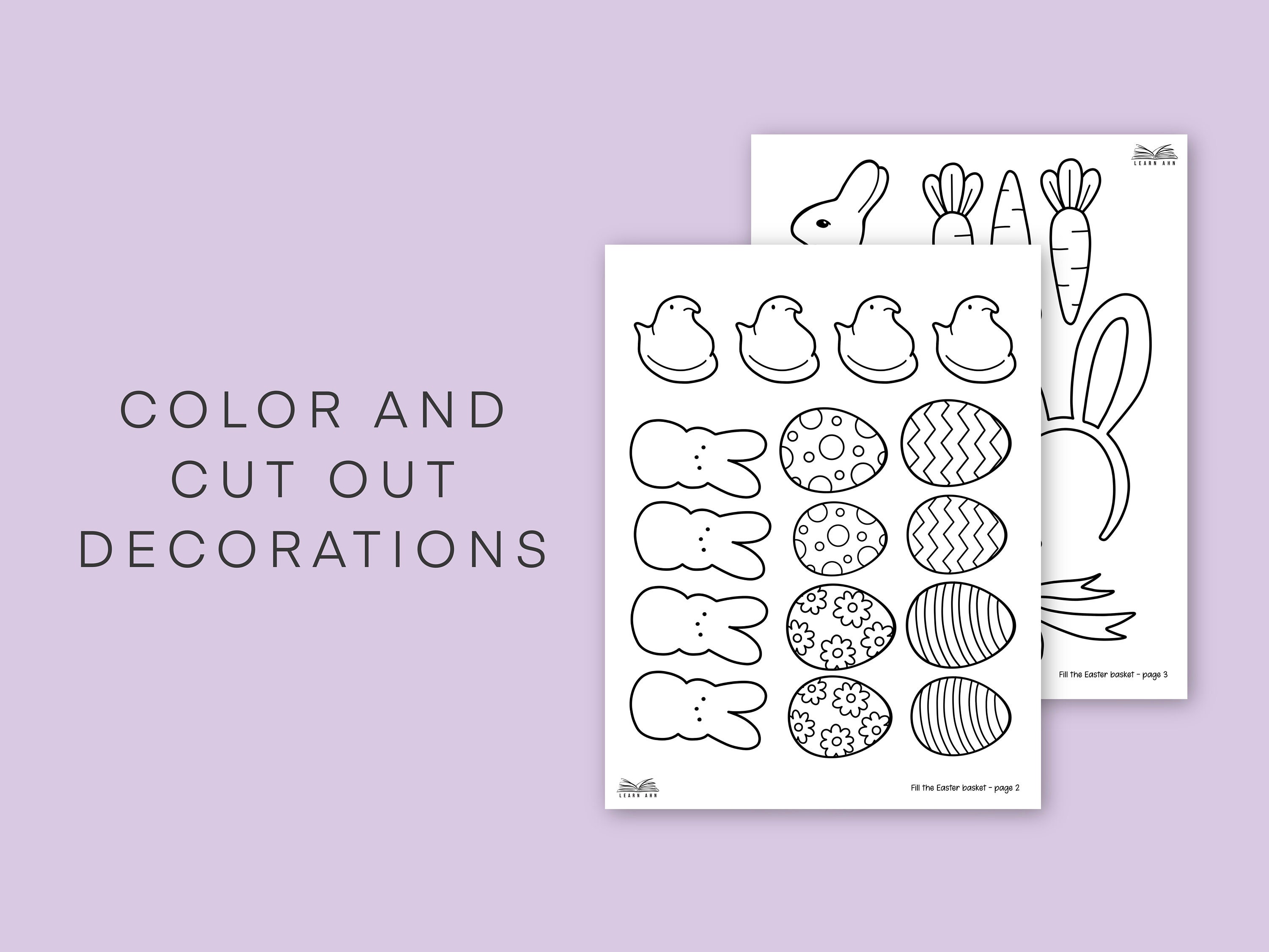 Easter Basket Craft for Kids, Cut and Paste Easter Craft, Printable ...
