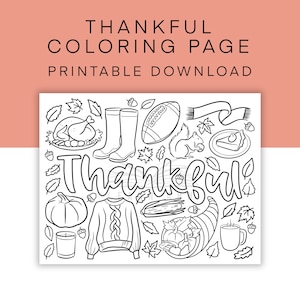 Dankbare kleurplaat, Thanksgiving-werkblad, Dankbaarheidskleurplaat, afdrukbare herfst, Turkije kleurplaat pdf, herfstactiviteit