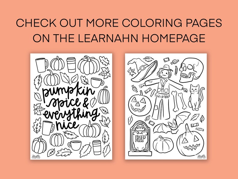 Halloween Printable Coloring Page, Trick or Treat Activity Sheet, Candy ...