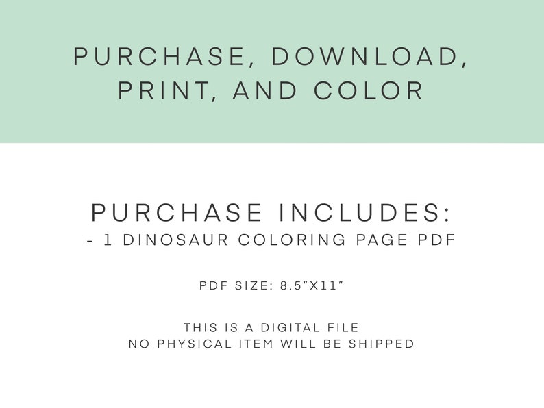 Dinosaur Printable Coloring Page Dinosaur Birthday Party Activity Dinosaur Printable Coloring Page Dinosaur Birthday Party Activity