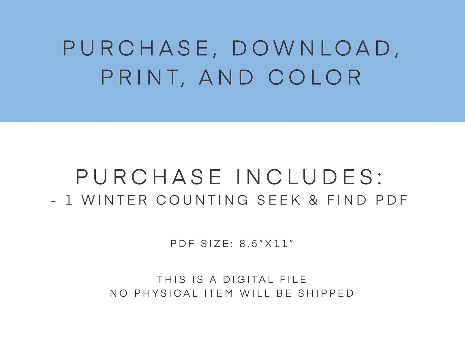 Winter Counting Seek and Find Coloring Page Printable, Snow I Spy Math ...