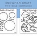 Build a Snowman Activity for Kids, Cut and Paste Winter Craft ...