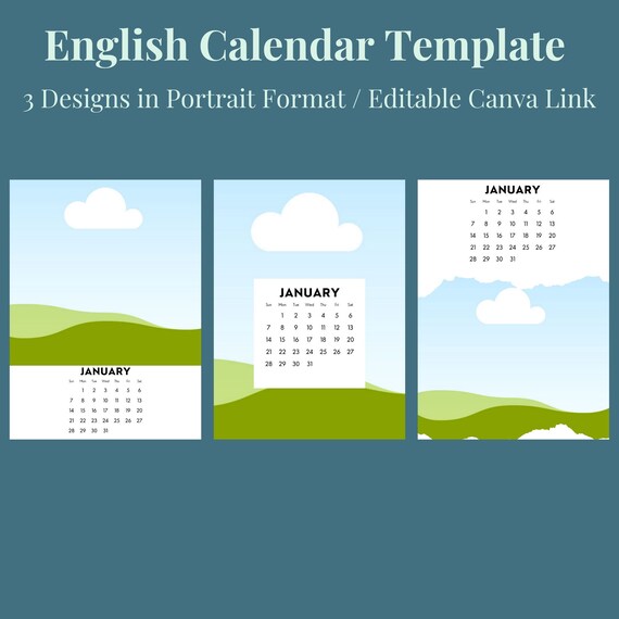 Calendar 2024 Canva Template in 3 Different Designs for A4 Formats in Portrait Format, Digital Product: Canva Template Immediately Editable - Etsy Calendar 2024 Canva Template in 3 Different Designs for A4 Formats in Portrait Format, Digital Product: Canva Template Immediately Editable - Etsy
