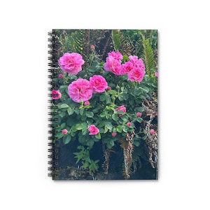 Floral Spiral Notizbuch - Liniert, schönes florales Notizbuch, Tagebuch
