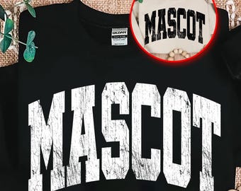 Custom Mascot Png, Distressed Typography Mascot Png, Mascot PNG, Team PNG, School, Mascot Team name, Fall, Sport, School Spirit Png
