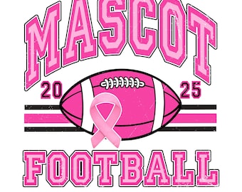 Custom Football Team PNG Breast Cancer Awareness, Together We Fight Football, Tackle Cancer Png, Pink Out Football Png, Pink Ribbon Football