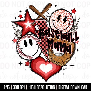 Retro Baseball Mama PNG baseball mom Png baseball season Png Retro baseball shirt Vintage design Baseball Game Day Baseball SUBLIMATION