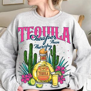 Tequila Cheaper Than Therapy PNG Summertime Png Cinco de Mayo Png Adult Humor Png Drinking Png Funny Summer Png Tequila Cheaper Than Therapy