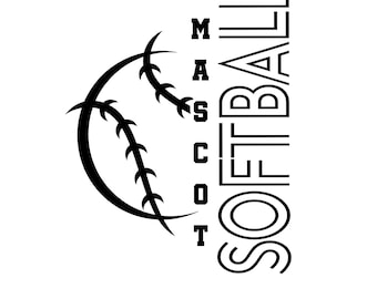 Custom Softball Team PNG, Personalized Softball Mascot or Your Team Custom Work Png, School, Team, Fall, Sport, Spirit, Softball coquette