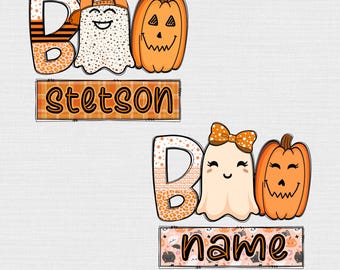 Benutzerdefinierter Halloween-Namen png, Halloween-Kürbis png, Kinder Halloween png, Halloween Mädchen png, Benutzerdefinierter Geistername png, Boo png, Kokett Bogen png