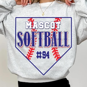 Custom Softball Team PNG, Personalized Softball Mascot or Your Team Custom Work Png, School, Team, Fall, Sport, Spirit, Softball coquette