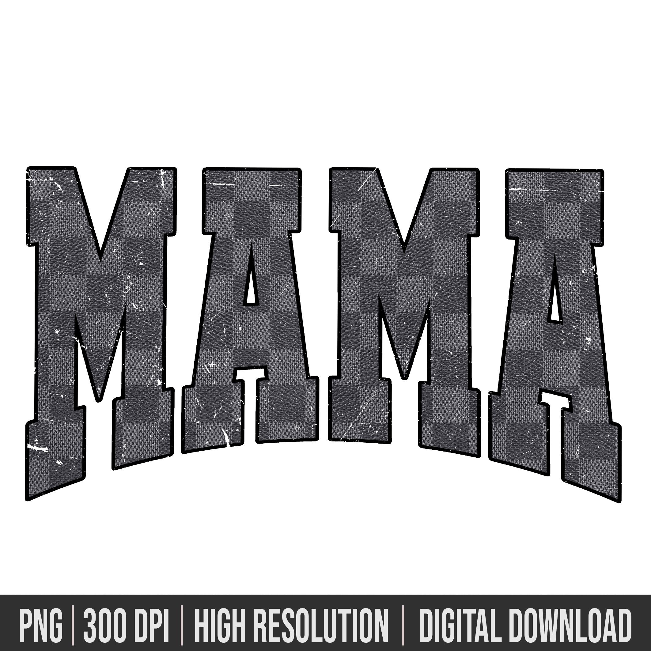 マム確認ページ Checkered Mama PNG Retro Mama Png Mama Distressed Checker Design
