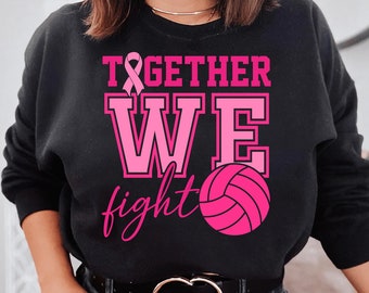 Insieme combattiamo Png di pallavolo, Png di cancro al seno di pallavolo, Png di nastro rosa, Png di consapevolezza del cancro al seno, Png di cancro al seno di pallavolo