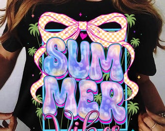 Summer Vibes PNG, Coquette Summer PNG, Retro Summer Png, Beach Png, Hello Summer Png, Summer Checkered Png, Summer Brushstroke Png
