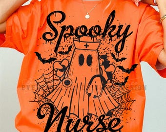 Halloween Spooky Nurse Png, Funny Medical Humor Sublimation Shirt Design Graphic, Haunted Hospital Png, Nurse Halloween PNG, Halloween PNG