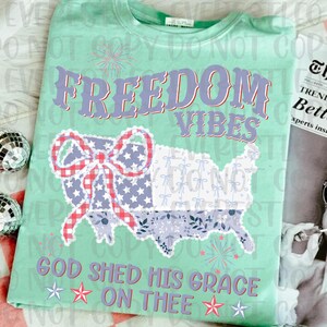 God Shed His Grace On Thee Coquette Bow Png 4th of July Christian Patriotic Sublimation PNG Faith and Freedom PNG Independence Day Jesus png