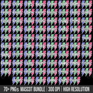 70+ Mascot Png Bundle Lightning Bolt Checkered Png