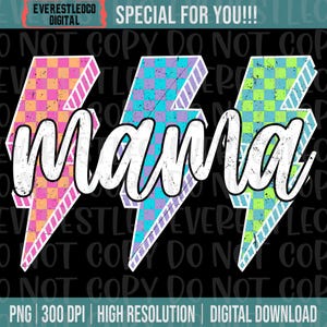 Blitz kariert Mama Png, Neon Blitz Mama Png, Retro Mama Png, Mama Shirt Png, Neon Mama Png, Rock Mama, Grunge