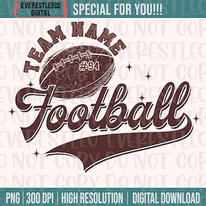 Custom American football team name Png, Custom Gameday Football PNG, Football Mama Png, Customized Football, Softball sublimation