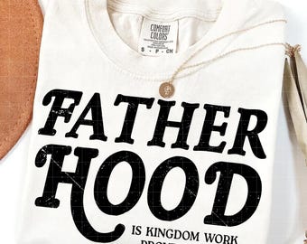 Camiseta cristiana para papá: La paternidad es obra del Reino (Proverbios 22:6). Camiseta religiosa para padres piadosos y líderes espirituales.