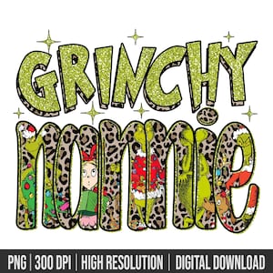 Grinchy Nannie Png, Retro Nannie Christmas png, Christmas Png, Nannie Shirt Png, Trendy Christmas, Sublimation Designs, green guy