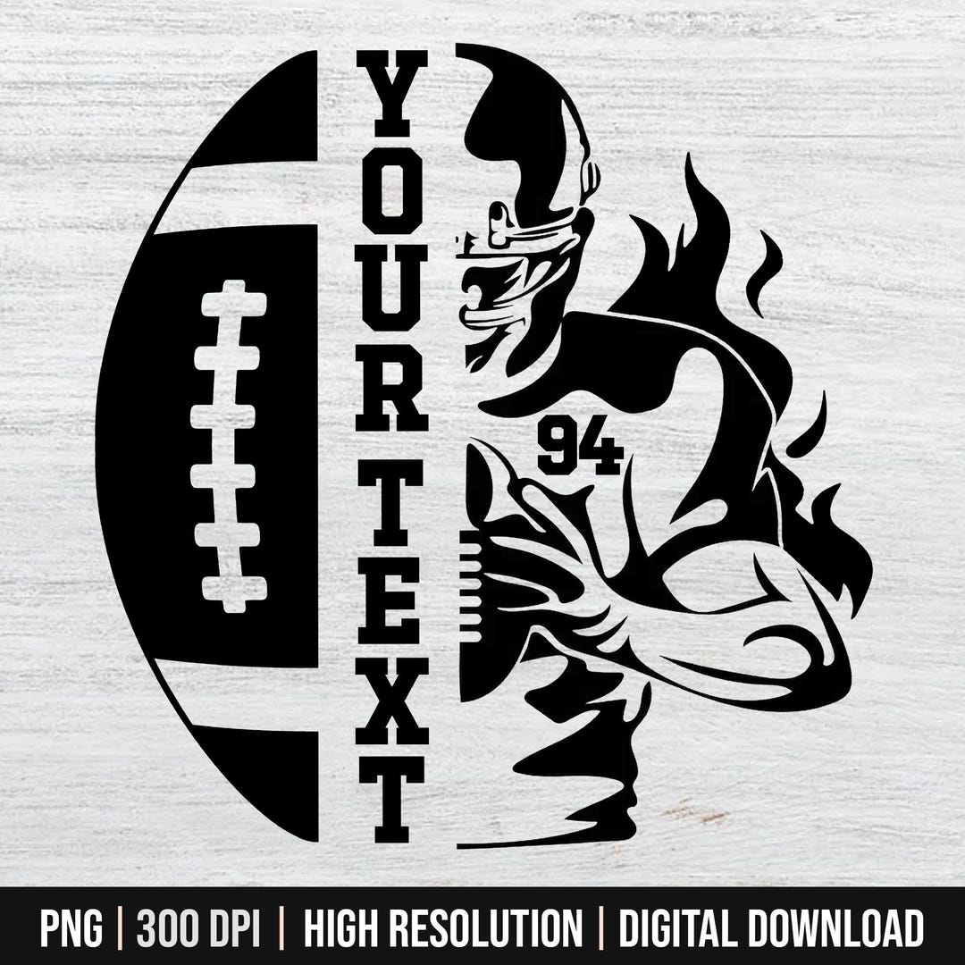 Custom Football Player Png| Football Name | Football Png | Football ...