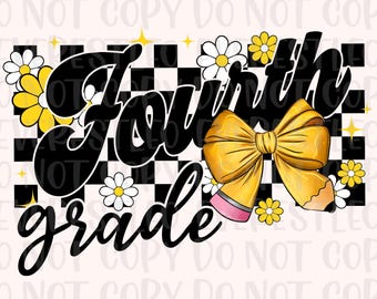 Vierde leerjaar terug naar school geruite flirtstrik png, leraar bloemen png, vierde leerjaar png, leraar groovy, bloemen Teacher png, strikje png