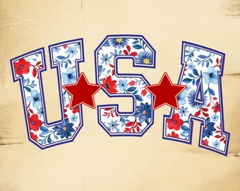 Coqueta floral de EE. UU., PNG, América retro, PNG del 4 de julio, Diseño de sublimación del 4 de julio, América popular, PNG patriótico, Femenino