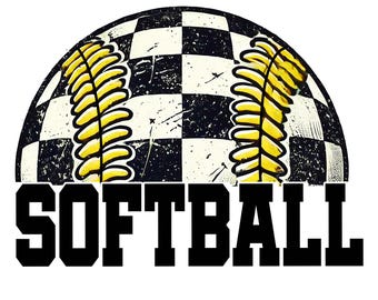 Softball Retro Checkered PNG Trendy Baseball Mom Png Softball season Png Retro Softball shirt Png Softball design Checker Png ORIGINAL