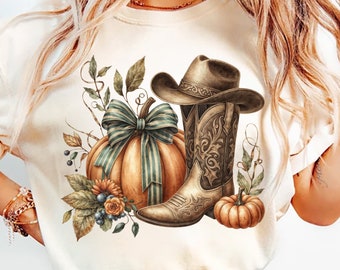 Howdy Pumpkin png, Western Fall png, Fall png, Fall Coquette Bow PNG, Fall vibes png, Western png, country fall png, Cowgirl png, png design