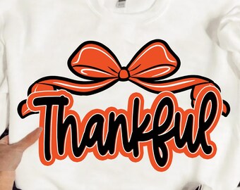 Dankbare Kokette Schleife PNG, Herbst-Shirt-Design png, Vintage Herbst png, Trendiges Thanksgiving Design, Thanksgiving Distressed, Herbst Design