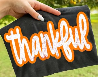 Strukturiertes Dankbares PNG, Herbst-Shirt-Design png, Vintage Herbst png, Trendiges Thanksgiving-Design, Thanksgiving Distressed, Herbst-Digital-Design