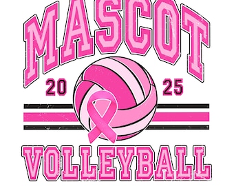 Squadra di pallavolo personalizzata PNG Volleyball Cancro al seno Png, Nastro rosa Png, Consapevolezza del cancro al seno Png, Cancro al seno Png Pallavolo