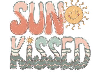 Retro Sunkissed PNG, Summer Png, Summer Break, Vintage Summer Sunkissed Png, Summer png, Beach Vibes png, Summer 2025, Summer Vibes Png