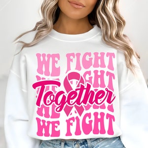 Samen vechten we tegen png, roze lint png, borstkankerbewustzijn png