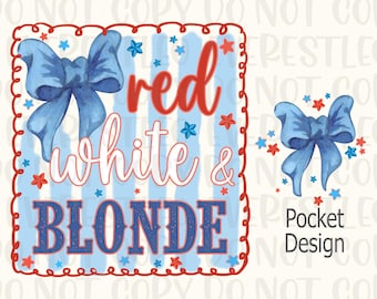Red white and Blonde PNG 4th of july Coquette Png Western Country Cowgirl blue stars retro kid preppy patriotic independence sublimation
