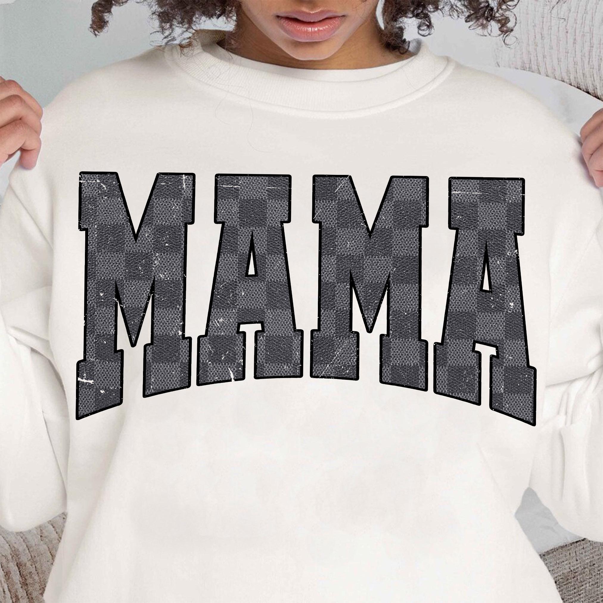 Checkered Mama PNG Retro Mama Png Mama Distressed Checker Design